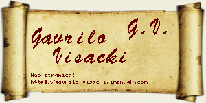 Gavrilo Višacki vizit kartica